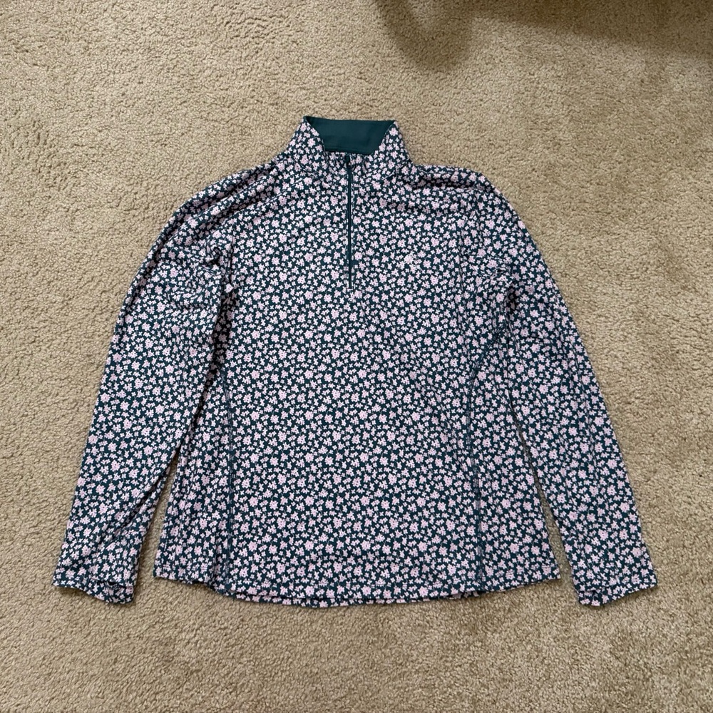 Rhoback Performance Quarter Zip Large Floral Print - image 1